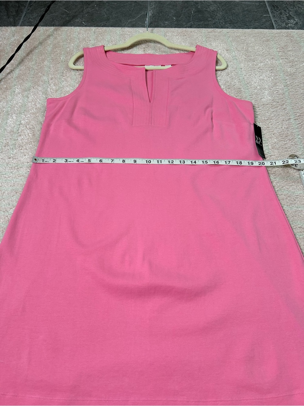 New York & Company Sleeveless Bubblegum Pink Shift Tank Dress Cotton Size XL - Picture 9 of 13